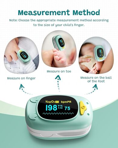 مقياس التأكسج نبض الأطفال مقياس التأكسج نبض الإصبع للأطفال مراقبة الأكسجين في الدم جهاز محمول لمراقبة تشبع الأكسجين في الدم SpO2 مقياس التأكسج نبض الإصبع متضمن مع بطارية AAA in Kuwait