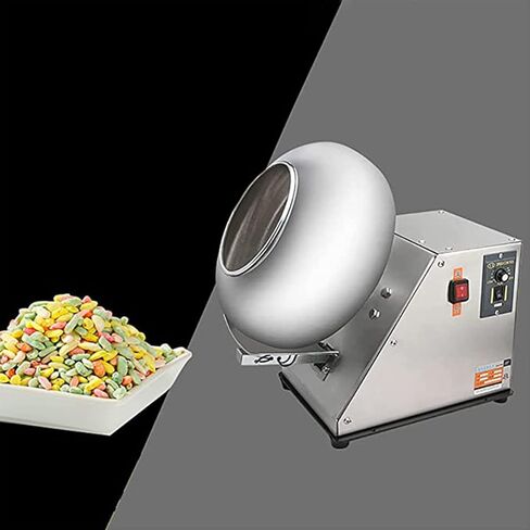 Automatic Candy Enrobing Machine, Tablet Coating Machine with Constant Temperature Heating, Electric Pill Polishing Machine for Pharmaceutical and Food Industries in Saudi Arabia