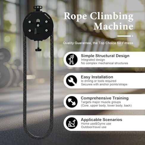 Pulley Rope Puller, Adjustable 5-30kg Resistance, Endless Rope System for Home Gym, Strength and Endurance Training, Cable Machine in Saudi Arabia