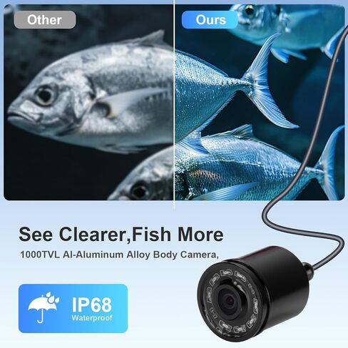 Underwater Camera for Fishing Portable Fish Finder Kayak Lake RealTime Underwater Fishing Camera 100ft Long Cable,4.3" HD LCD Monitor&IR LED Night Vision Fishing Camera Boat Ice Underwater Fish Camera in Kuwait