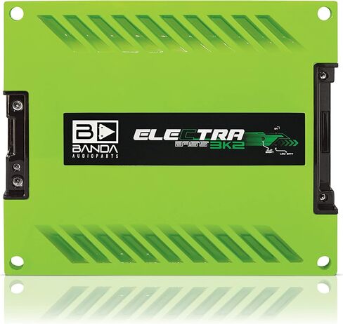 إلكترا 1-تش. مضخم صوت السيارة - 3000WRMS فئة D مضخم صوت أحادي عالي الطاقة مع مرشحات تمرير منخفضة ودون سرعة الصوت ثابتة @ 2 أوم، مؤشرات LED، تخصص الصوت، أخضر - BANDA 3K2OHMGREEN in Kuwait