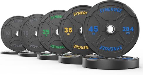 Synergee Bumper Plates – Durable Olympic Weight Plates, Low-Bounce Rubber for Strength Training, Powerlifting, and Functional Workouts. in Saudi Arabia