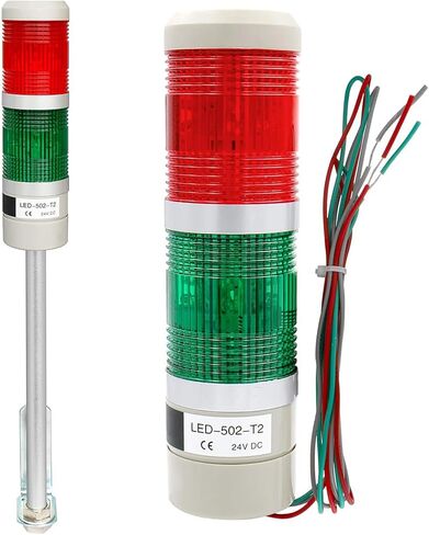 Baomain Industrial Warning Signal Tower Lamp LTA-502T DC 24V 3 Wires Red Green Continuous Light in Kuwait