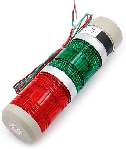 Baomain Industrial Warning Signal Tower Lamp LTA-502T DC 24V 3 Wires Red Green Continuous Light in Kuwait