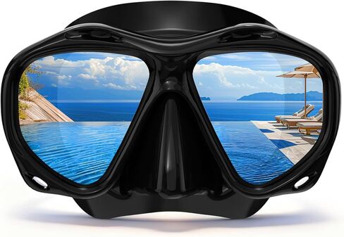 Scuba Mask Adults, Diving mask, Snorkel Swimming Goggles with Nose Cover for Youth, Free Diving Mask, Panoramic HD Tempered Glass Snorkeling Gear Anti Fog Anti Leakage in Saudi Arabia