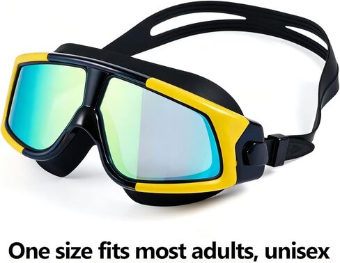 1pcs high-Definition Anti Fog Diving mask with Yellow Edge Design for Comfortable Wearing in Saudi Arabia