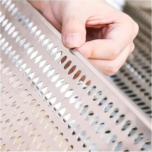 Stainless Steel 304 Perforated Sheet for Balcony Protection | Anti-Theft Net with Ties & Gloves | Weather-Resistant Safety Solution 47x120 cm in Kuwait