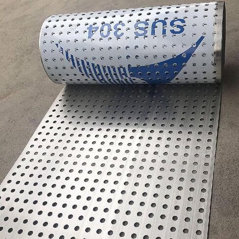Premium 304 Stainless Steel Perforated Metal Panel for Balcony Protection, Anti-Fall Window Screens & Non-Slip Flooring, Custom Cut Size 0.5x8m (1.6x26ft) in Saudi Arabia
