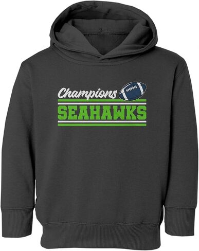 Cool Champions Ball Graphic - Seattle-Inspired Toddler Hooded Sweatshirt in Saudi Arabia
