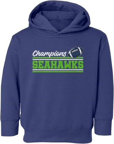 Cool Champions Ball Graphic - Seattle-Inspired Toddler Hooded Sweatshirt in Saudi Arabia