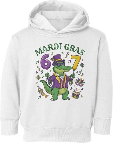 Six Seven Alligator - New Orleans 6-7 Meme Toddler Hooded Sweatshirt in Saudi Arabia
