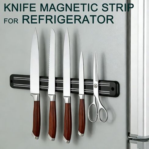 شرائط سكين مغناطيسية (طول 13 بوصة)، حامل سكاكين مغناطيسي للجدار/الثلاجة، شريط سكاكين مغناطيسي مع وظائف متعددة الأغراض كحامل سكاكين، شريط سكين، منظم أدوات مغناطيسي in Kuwait