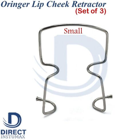 Set Of 3 Dental Surgical Oringer Lip-Cheek Retractors Self Retaining Tools - Handmade Stainless Steel Instruments in Saudi Arabia
