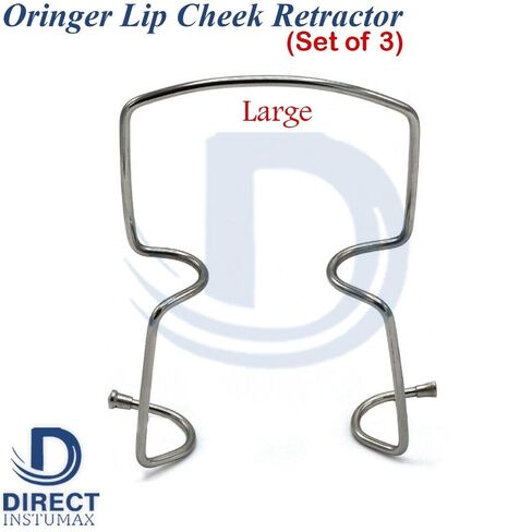 Set Of 3 Dental Surgical Oringer Lip-Cheek Retractors Self Retaining Tools - Handmade Stainless Steel Instruments in Saudi Arabia