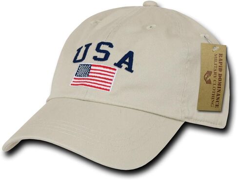 Rapiddominance Relaxed Graphic Cap, USA Flag, Red in Saudi Arabia