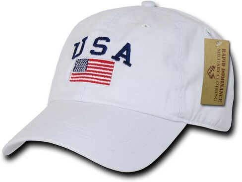 Rapiddominance Relaxed Graphic Cap, USA Flag, Red in Saudi Arabia