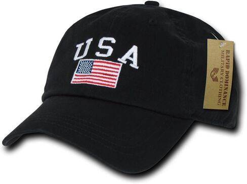 Rapiddominance Relaxed Graphic Cap, USA Flag, Red in Saudi Arabia