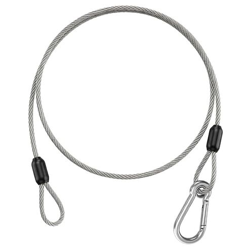 Okllen 10 Pack 2Ft Stage Light Safety Cables for Stage DJ Party Lights, 1/8" Thickened Stainless Steel Security Wire Ropes with Carabiner Lock & Loops, 150LB Load Capacity in Saudi Arabia