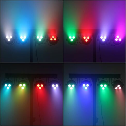 أضواء المسرح مع حامل 120 وات، حزمة أضواء DJ احترافية، RGBW LED 4-Par Gigbar مع DMX ونظام إضاءة المسرح المنشط بالصوت لفرقة DJs وحفلات الزفاف والكنيسة والحفلات الموسيقية، حامل ثلاثي القوائم بطول 7 أقدام in Saudi Arabia