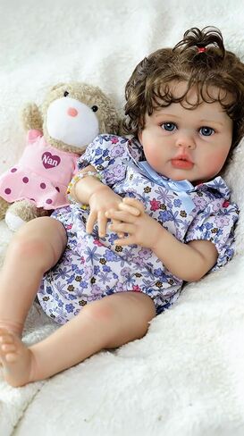 SCOM Reallife Reborn Baby Dolls Girl with Accessories - 20 Inchs Ultra Realistic Silicone Vinyl Doll, Lifelike Soft Weighted Cloth Body, 3-12 Years for Girls Boys, Reallife Toddler Educational Toy in Saudi Arabia