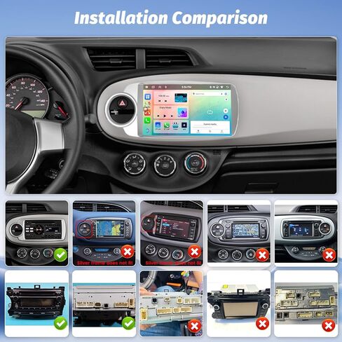 8 Core Car Radio To Toyota Yaris 2012-2017 ، 9 بوصة HD IPS Android 15 شاشة تعمل باللمس لراديو Yaris Bluetooth مع Carplay/Android Auto ، Bluetooth 5.0 ، 32EQ ، 1280 * 720 ، 4GB+64GB in Saudi Arabia