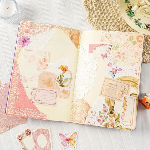 242pcs Christmas Scrapbook Paper & Stickers Scrapbook Supplies Vintage Holiday Scrapbooking Kit Assorted Sticker and Paper for Card Making Xmas DIY Jounaling Materials Christmas Craft Gifts for Women in Kuwait