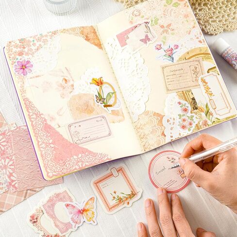 242pcs Christmas Scrapbook Paper & Stickers Scrapbook Supplies Vintage Holiday Scrapbooking Kit Assorted Sticker and Paper for Card Making Xmas DIY Jounaling Materials Christmas Craft Gifts for Women in Kuwait