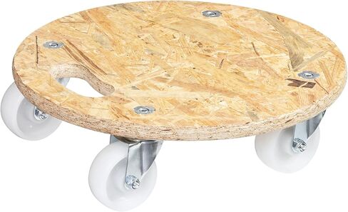 Wagner OSB Round Transport Aid – OSB Plate/Coarse Chipboard 18 mm, Diameter 38 x 11 cm, Ergonomic Carry Handle, Swivel Castors 75 mm, Load Capacity 250 kg – 20117101 in Saudi Arabia