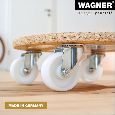 Wagner OSB Round Transport Aid – OSB Plate/Coarse Chipboard 18 mm, Diameter 38 x 11 cm, Ergonomic Carry Handle, Swivel Castors 75 mm, Load Capacity 250 kg – 20117101 in Saudi Arabia