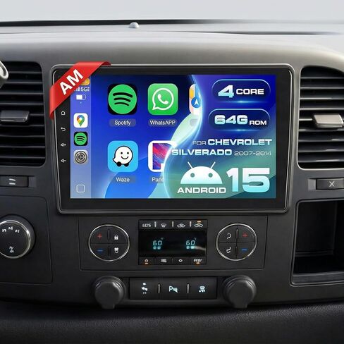 2G+64G Car Stereo for Chevrolet Buick GMC Sierra Yukon Chevy Silverado Tahoe with FM/RDS DSP Carplay/Android Auto Android 13, 10" Touch Screen Car Radio with GPS WiFi Bluetooth Backup Camera in Kuwait