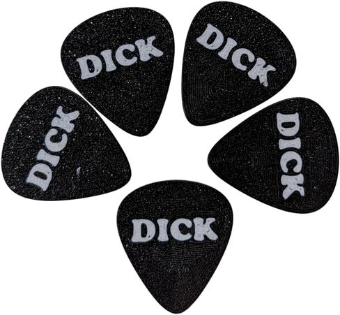 The Dick Pick – Funny Guitar Picks for Men & Musicians | Novelty Gag Gift & Stocking Stuffer | 5-Pack Medium Gauge (0.8mm) 3D Printed Durable ABS Plectrums for Acoustic & Electric Guitar in Saudi Arabia