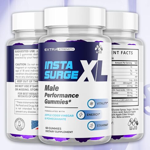 علكات إنستا سيرج XL، علكات إنستاسيرج XL الرسمية مع جميع المكونات الطبيعية، مكمل الدعم الصحي المتقدم إنستا سيرج إكس إل ذو القوة القصوى لأسلوب الحياة النشط متعدد الفيتامينات (60 علكة) in Kuwait