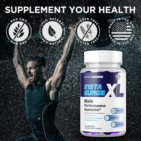 علكات إنستا سيرج XL، علكات إنستاسيرج XL الرسمية مع جميع المكونات الطبيعية، مكمل الدعم الصحي المتقدم إنستا سيرج إكس إل ذو القوة القصوى لأسلوب الحياة النشط متعدد الفيتامينات (60 علكة) in Kuwait