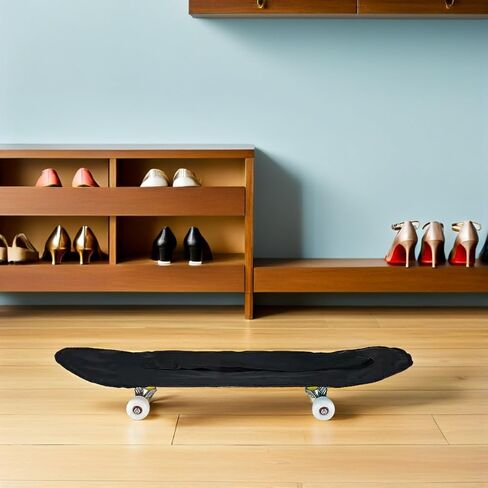 مجموعة حقائب كتف على ظهر لوح التزلج مكونة من 4 قطع مع أشرطة قابلة للتعديل للوحات التزلج المزدوجة، وحقيبة حمل لوح التزلج مقاس 80 سم للرياضات الخارجية والسفر، باللون الأسود in Kuwait