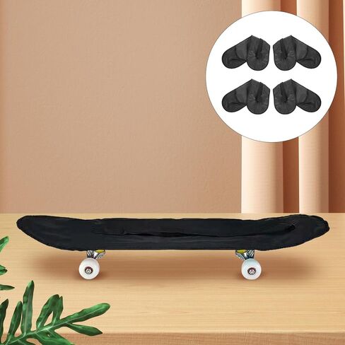 مجموعة حقائب كتف على ظهر لوح التزلج مكونة من 4 قطع مع أشرطة قابلة للتعديل للوحات التزلج المزدوجة، وحقيبة حمل لوح التزلج مقاس 80 سم للرياضات الخارجية والسفر، باللون الأسود in Kuwait