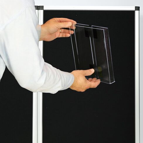 6+1 لوحة عرض تجارة عرض 82.6 "H x 70.8" W نظام لوحة العرض المحمولة قابلة للطي 6 لوحات لوحات من جانب واحد الخطاف والحلقة المقابلة ، أسود in Kuwait