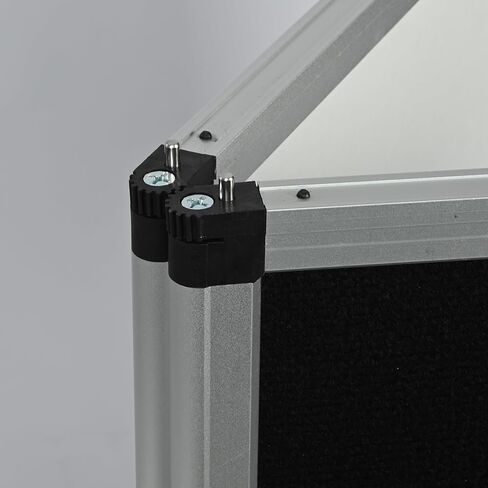 6+1 لوحة عرض تجارة عرض 82.6 "H x 70.8" W نظام لوحة العرض المحمولة قابلة للطي 6 لوحات لوحات من جانب واحد الخطاف والحلقة المقابلة ، أسود in Kuwait