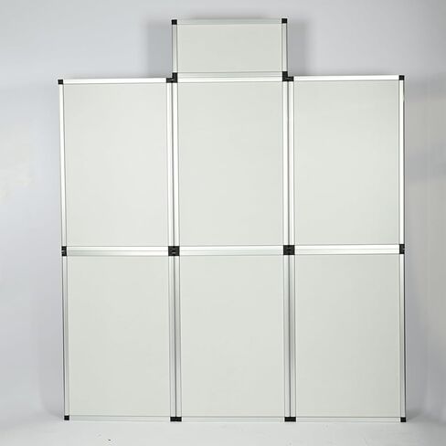 6+1 لوحة عرض تجارة عرض 82.6 "H x 70.8" W نظام لوحة العرض المحمولة قابلة للطي 6 لوحات لوحات من جانب واحد الخطاف والحلقة المقابلة ، أسود in Kuwait