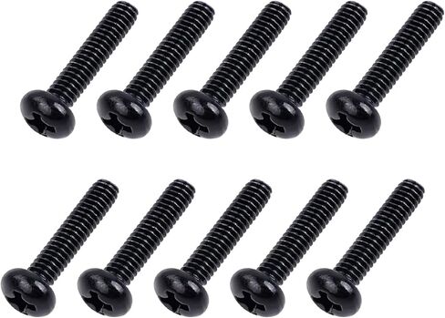 Banworks Metric Thread 3.3x18mm M3.3 Electric Guitar Single Coil Pickup Mounting Screws Pickup Height Adjustment Screws Set for Squier Stratocaster Strat ST Telecaster Tele TL 10Pcs JT/DXQLS-02 Black in Saudi Arabia