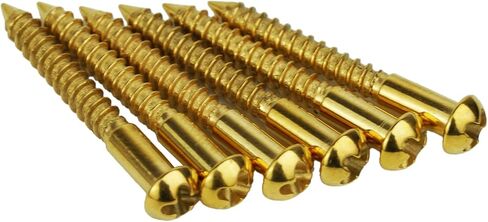 Guyker 6-Pack Stainless Steel Bridge Mounting Screws Replacement for Tremolo System Bridge Saddles Tailpiece Accessories Electric Guitar Size 30x6x3.5mm, WR001 Nickel in Saudi Arabia