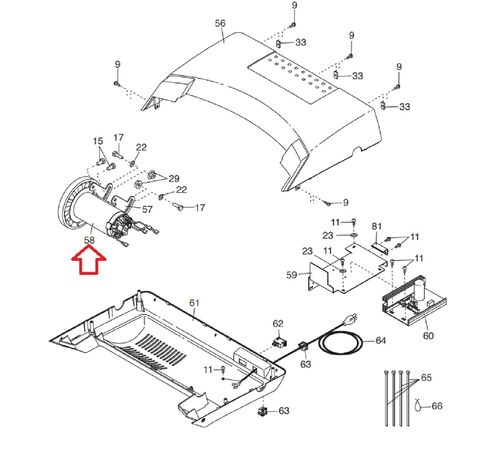H.F Exchange DC Drive Motor with Flywheel HP 2.0, 130VDC, 1492W Powerful Duty Permanent Magnet Smooth Operation Easy Replacement Treadmill Motor P/N 405707 Work with Epic Gold's Gym 430I 525 in Kuwait