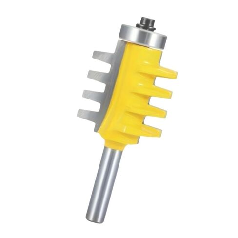 1 قطعة مدبب تتوافق راوتر بت 8 مللي متر ، إصبع مشترك نحت أداة قاطعة المطحنة لأعمال النجارة باستخدام الحاسب الآلي (أصفر) in Kuwait