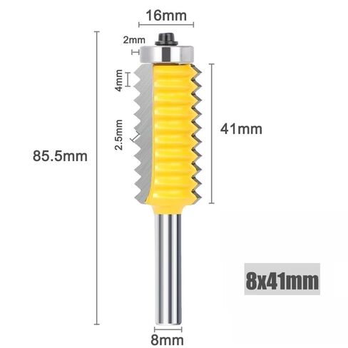 1 قطعة 8x41 مللي متر عرقوب راوتر بت إصبع مشترك الغراء مطحنة القاطع ، V شكل مخروط Tenoning بت للخشب أثار لوحة in Kuwait