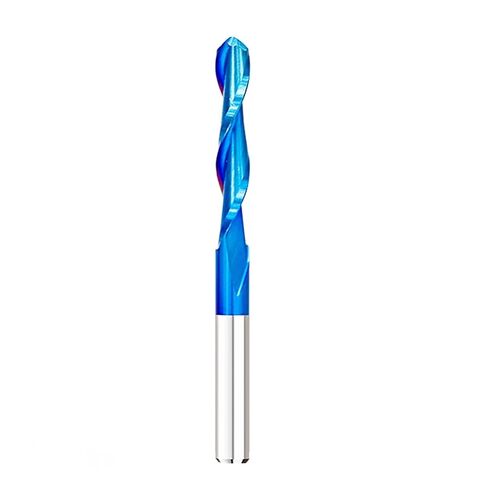 10pcs 2 Flutes Ball Nose End Mill Solid Carbide CNC Router Bits 3.175 Shank Spiral Milling Tool 0.8-2.5mm Diameter Nano Blue Coating Spiral Milling Cutter in Saudi Arabia