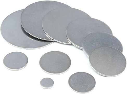 لوحة معدنية، ألواح فولاذية، قطعة واحدة 90 مم من صفائح الفولاذ المقاوم للصدأ المستديرة، فاصل مستدير القرص، سميك 1.8 مم، in Kuwait