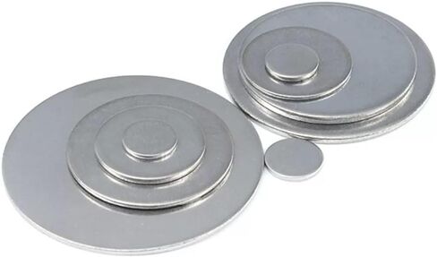 لوحة معدنية، ألواح فولاذية، قطعة واحدة 90 مم من صفائح الفولاذ المقاوم للصدأ المستديرة، فاصل مستدير القرص، سميك 1.8 مم، in Kuwait