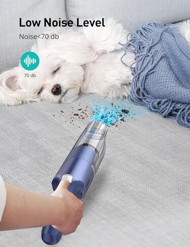 Handheld Vacuum Cordless, 24KPA Powerful Car Vacuum, Rechargeable, Charging Dock, Ergonomic Handle, 2-in-1 Crevice Tool, 1.8lb Portable Vacuum Cleaner with 2-Speed for Car, Home in Saudi Arabia