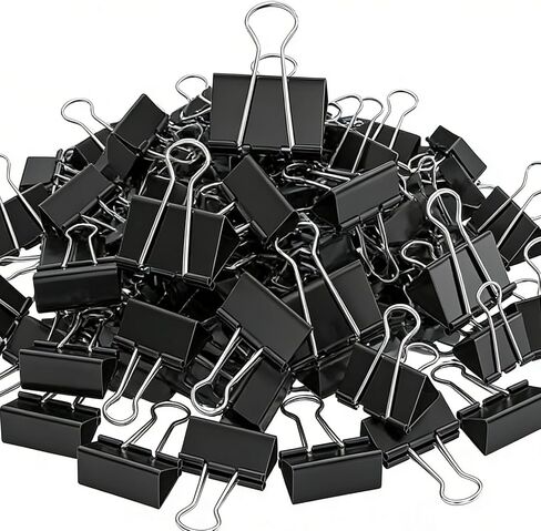 200 مقاطع ترابط عدد من الأحجام المتنوعة ، 4 أحجام كبيرة ، متوسطة ، صغيرة ، صغيرة ، مشابك للورق المعدني ، اللوازم المكتبية السوداء السوداء (1 1/4 "، 1" ، 3/4 "، 1/2 بوصة) KKEETUR in Kuwait