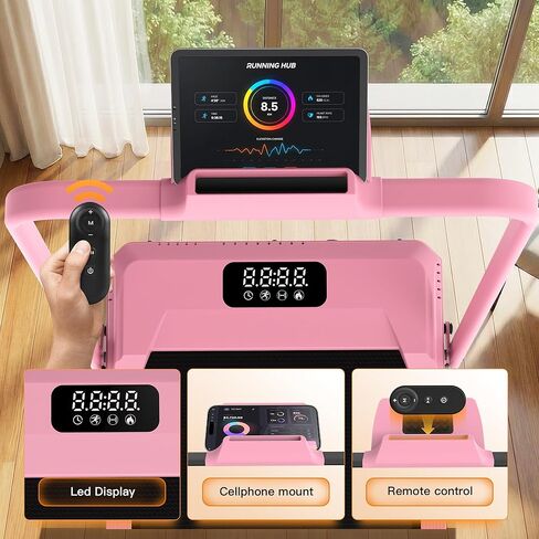 ANCHEER Treadmill with 12%/15% Incline, Folding Walking Pad with Handle Bar, 320-450lb Capacity Under Desk Foldable 3.5HP Treadmills for Home/Office/Gym,Installation-Free in Saudi Arabia