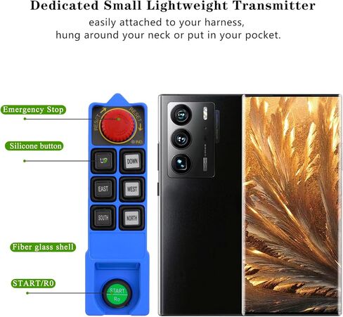 رافعة التحكم عن بعد اللاسلكية الصناعية 6 قناة زر تحكم لرافعة متنقلة علوية 2 أجهزة الإرسال 110 فولت استقبال in Kuwait